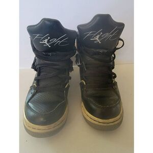 Nike Air Jordan Flight 45 Boy's Black High-Top Basketball Shoes Size 6Y